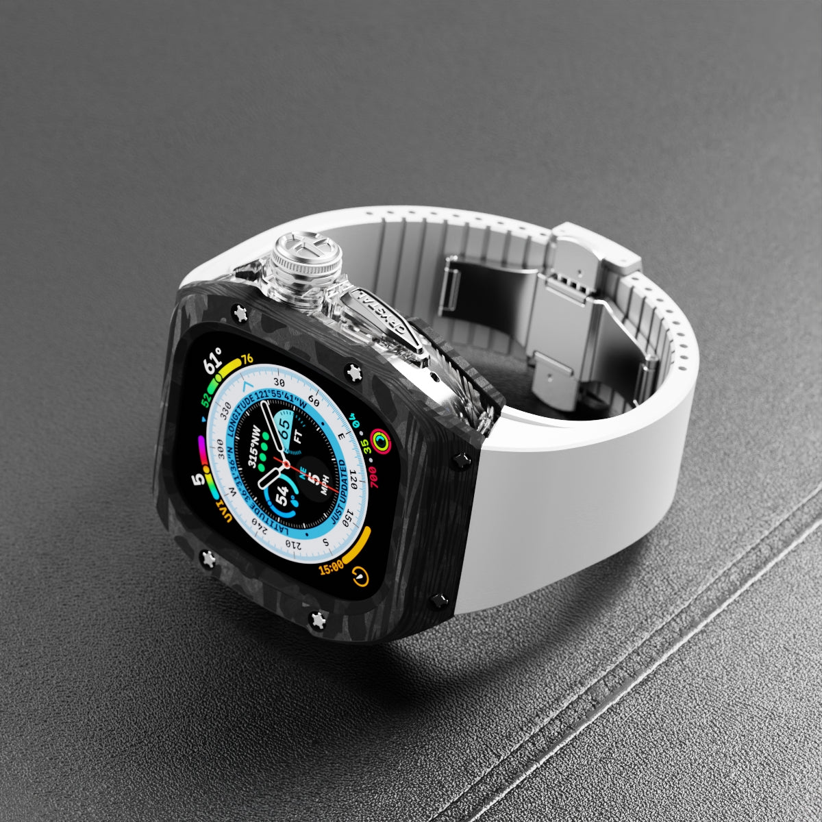 Apple Watch Mod Case Kit-RM7010-Carbon Fiber