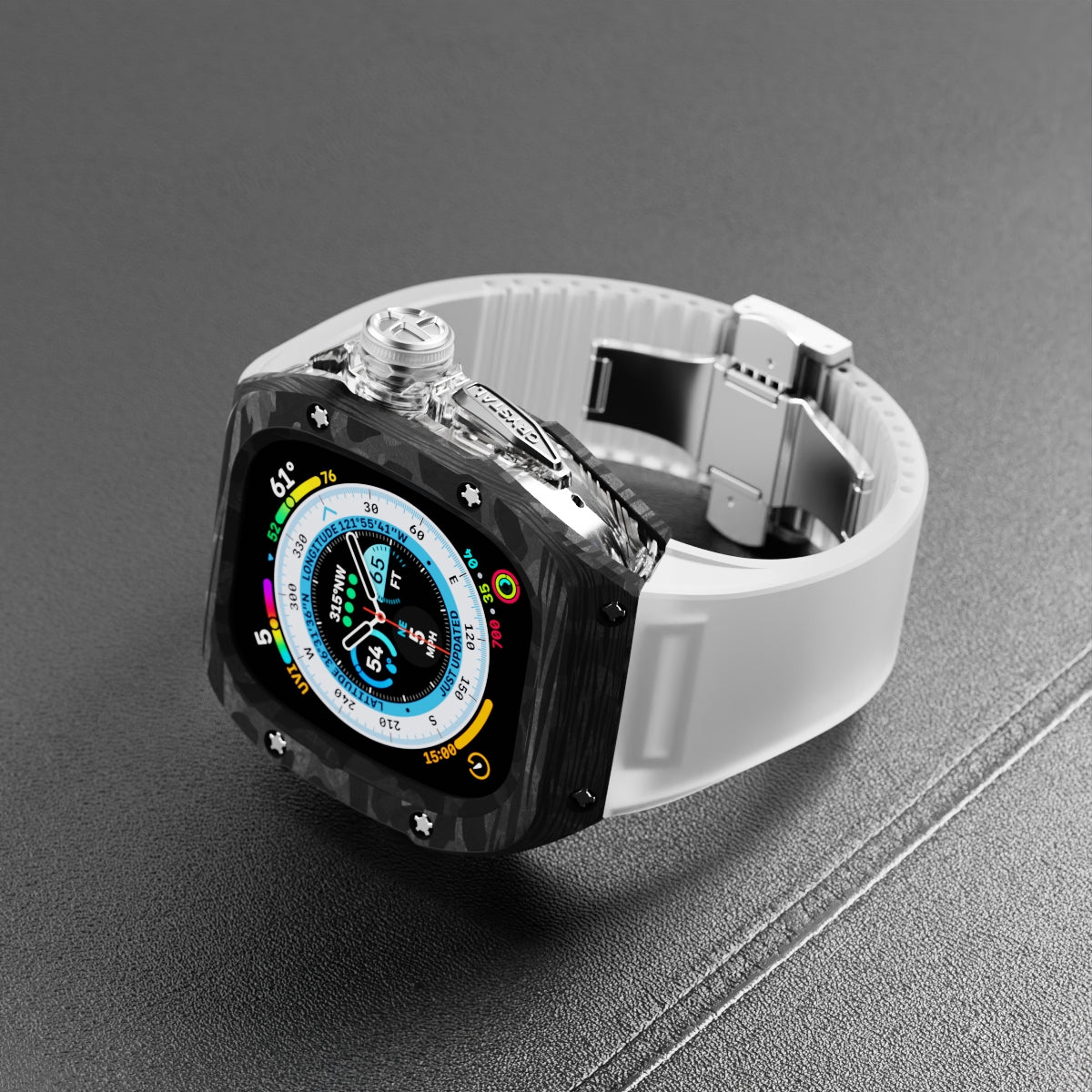 Apple Watch Mod Case Kit-RM7010-Carbon Fiber