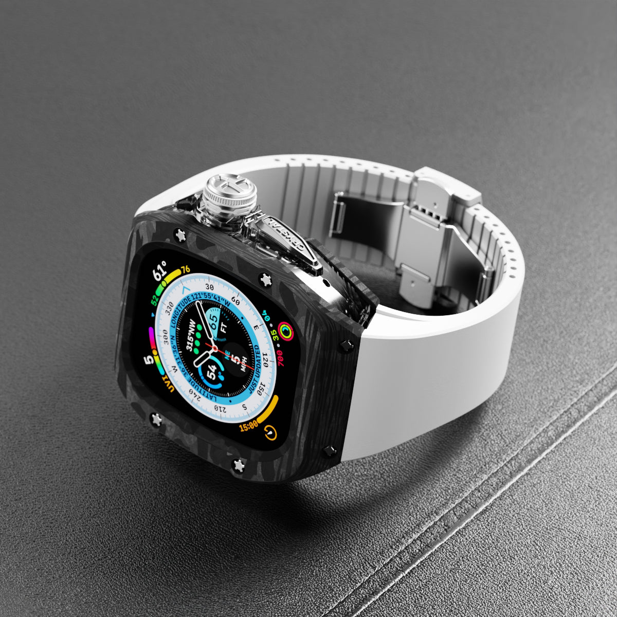 Apple Watch Mod Case Kit-RM7010-Carbon Fiber