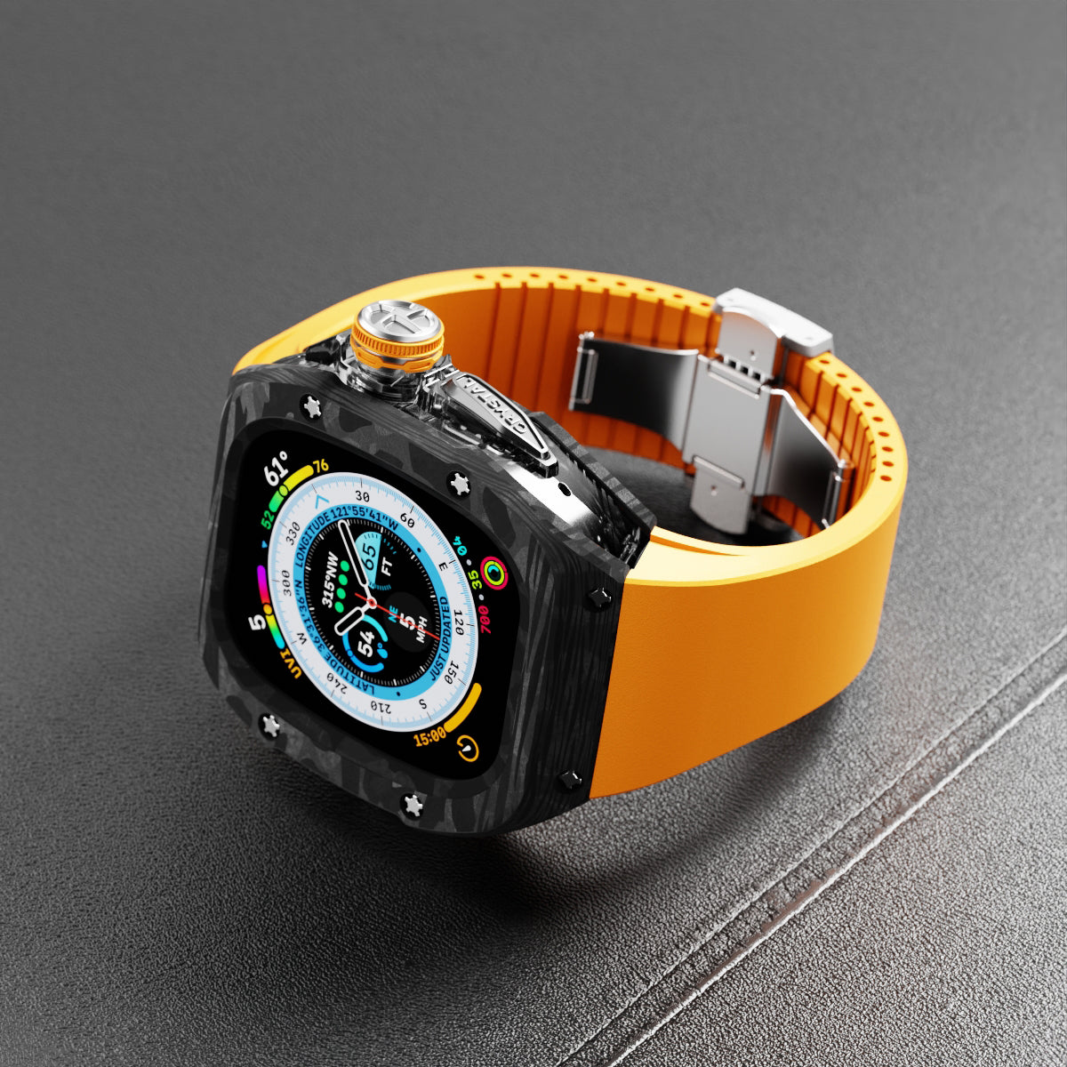 Apple Watch Mod Case Kit-RM7010-Carbon Fiber