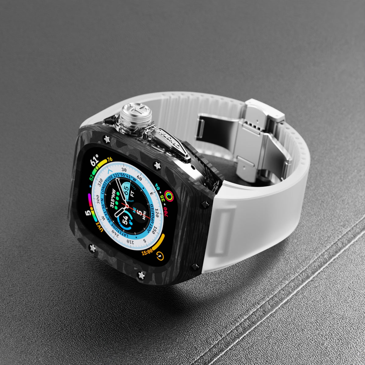 Apple Watch Mod Case Kit-RM7010-Carbon Fiber