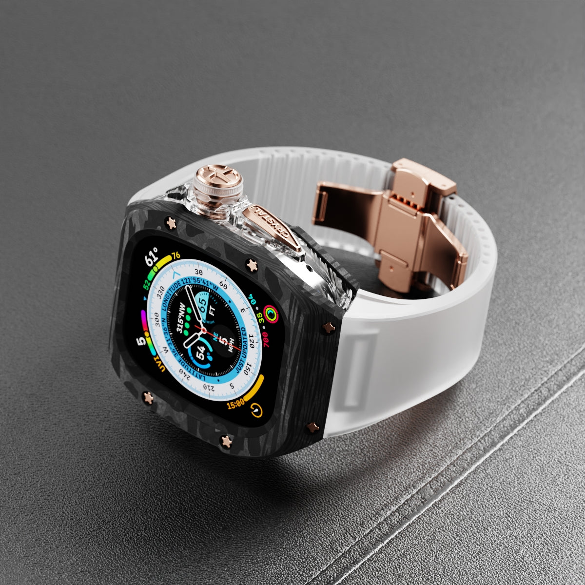 Apple Watch Mod Case Kit-RM7010-Carbon Fiber