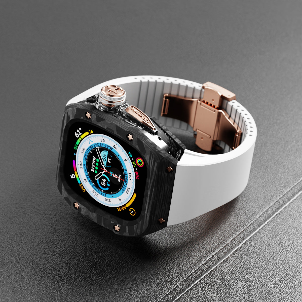 Apple Watch Mod Case Kit-RM7010-Carbon Fiber