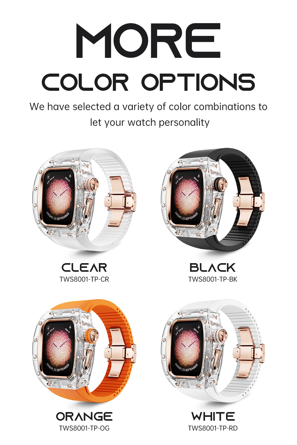 Apple Watch Mod Case Kit-RM7011-Crystal