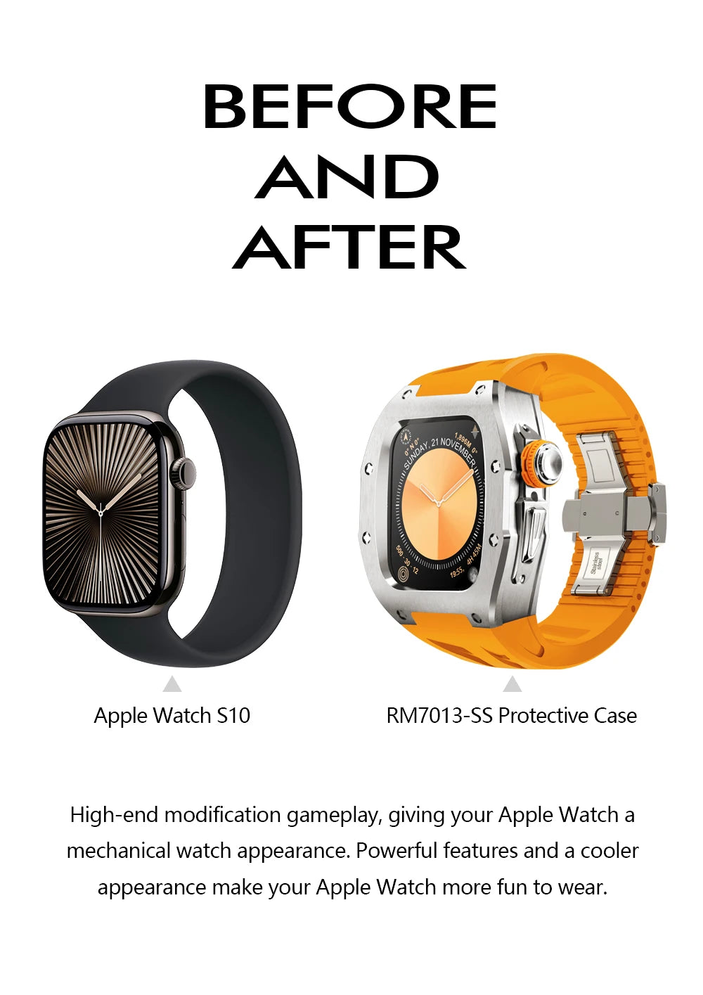 Apple Watch Mod Case Kit-RM7013-SS